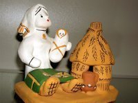 Глиняные игрушки отображают быт крестьян